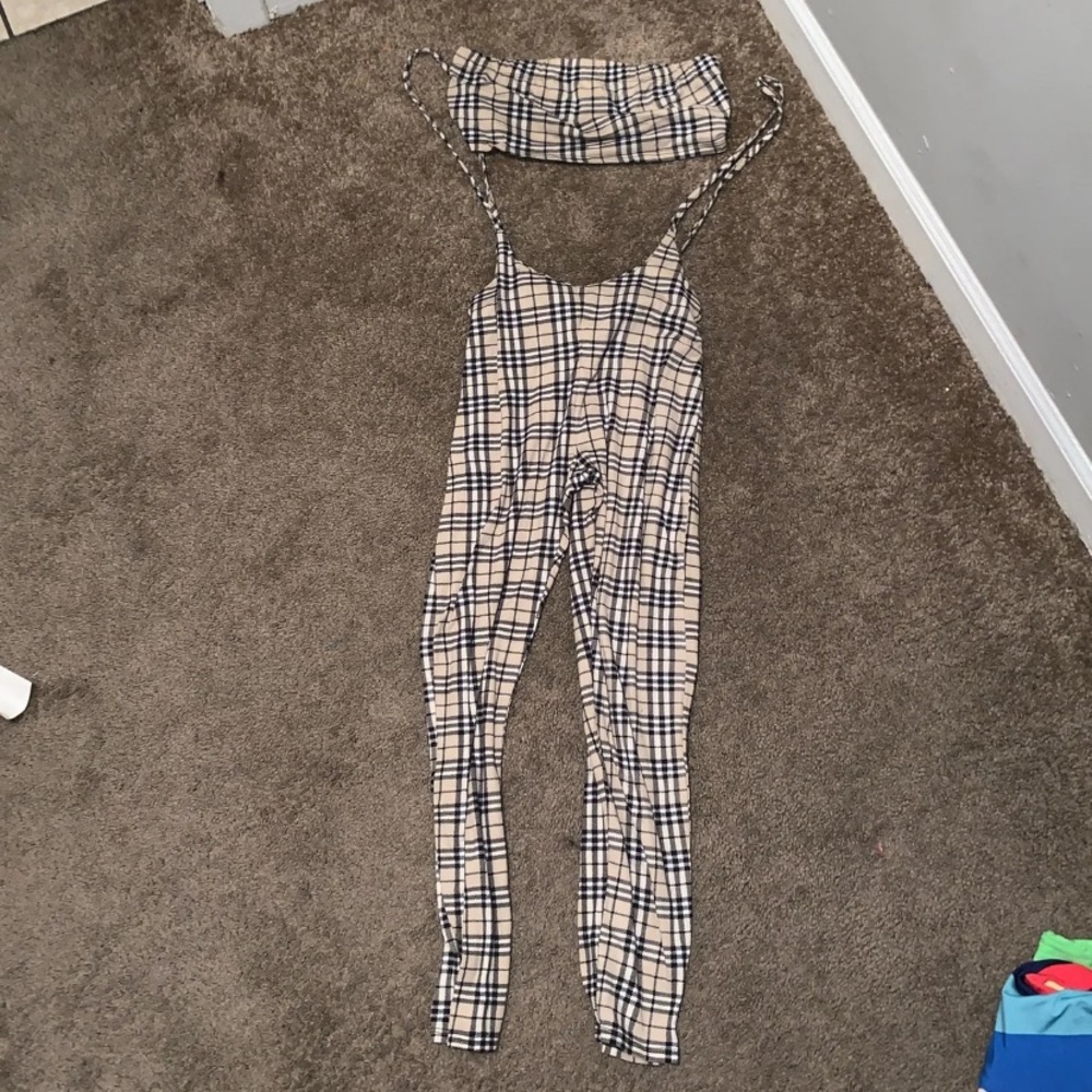 Plaid two piece